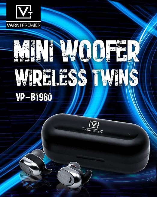 VARNI PREMIER VP-B1980 Wireless Bluetooth in Ear Headset with Mic (Black) VARNI PREMIER VP-B1980 Wireless Bluetooth in Ear Headset with Mic (Black)